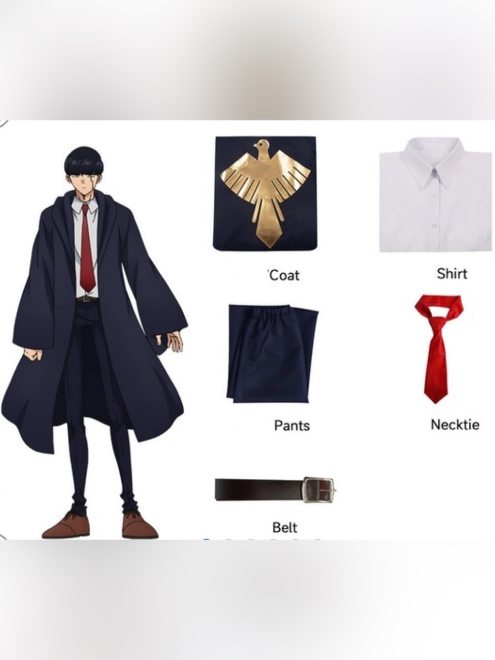 Kids Mashle Cosplay Halloween Costume Adler Rob School Uniform